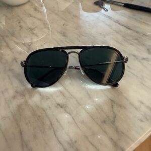 Tom Ford Aviator Sunglasses with Dark Lenses